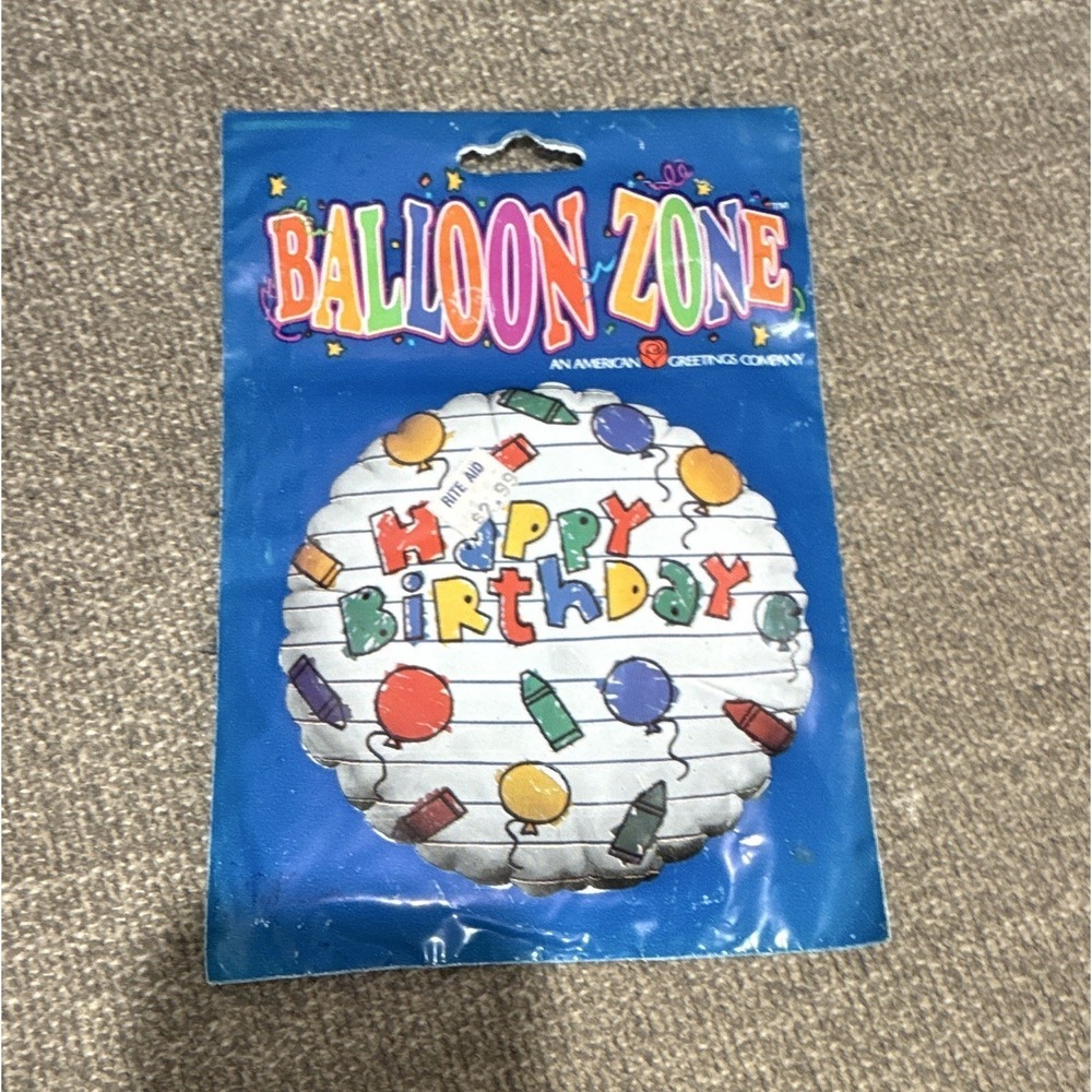 Vintage Happy Birthday Foil Balloon Balloon Zone American Greetings NOS